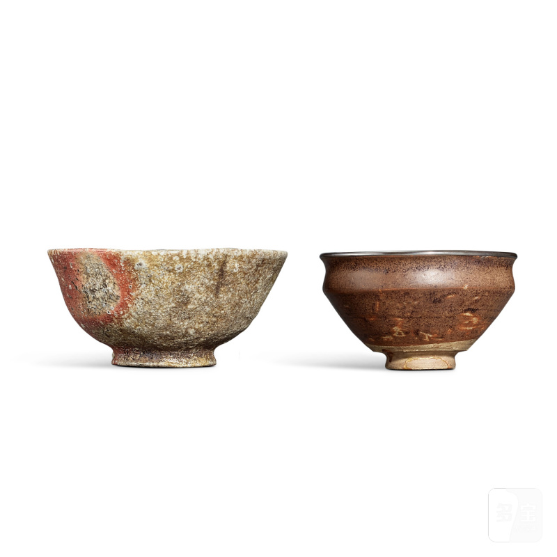 A shigaraki tea bowl and a Seto tenmoku tea bowl, Japan, Momoyama - Edo period, 16th – 17th century | 日本 桃山至江戶時期十六至十七世紀 信樂燒茶盌及瀨戶天目茶盌 - 图3